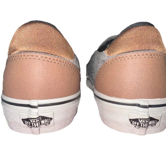 Vans Asher Deluxe Slip On Skate Shoes Textile Black Grey Men\'s Sz 10 VN0A5HTUY30 main image 4